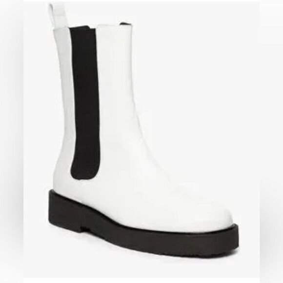 STAUD Palamino Chelsea Boot PLATFORM LEATHER WHITE 38/7.5 - Picture 1 of 12